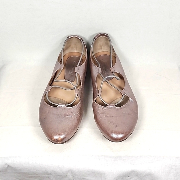 💚 Earthies Women's Essen Silver Elastic Cross Strap - Picture 1 of 9